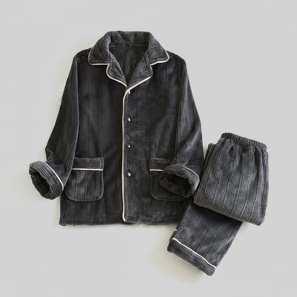 Ensemble Pyjama Deux Pièces avec Haut à Boutons et Pantalon pour Femme | Idéal pour les Soirées à la Maison