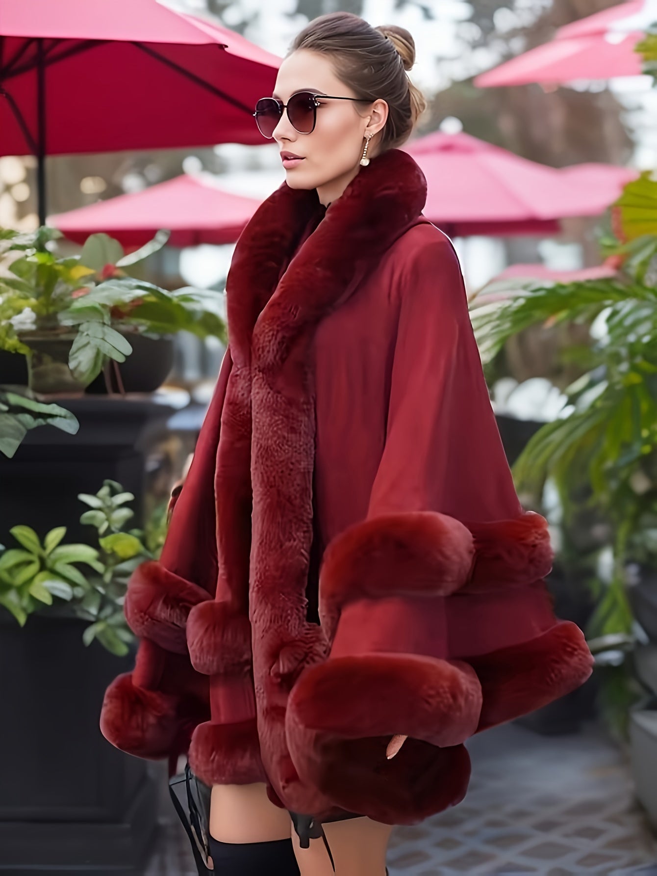 Cape-Manteau Oversize avec Capuche pour Femmes | Idéal pour l’Automne et l’Hiver