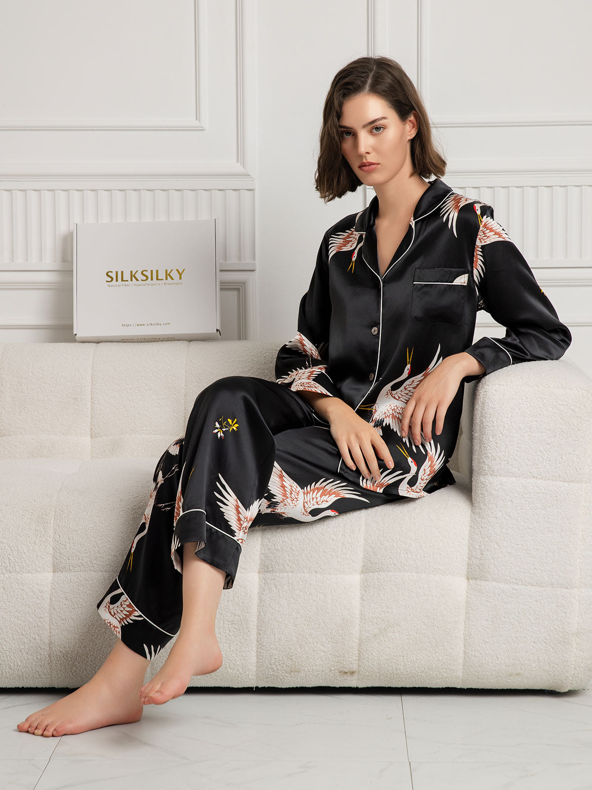 Ensemble De Pyjama 2 Pièces avec Bordure Contrastée pour Femme | Idéal pour Le Sommeil Et La Détente À La Maison