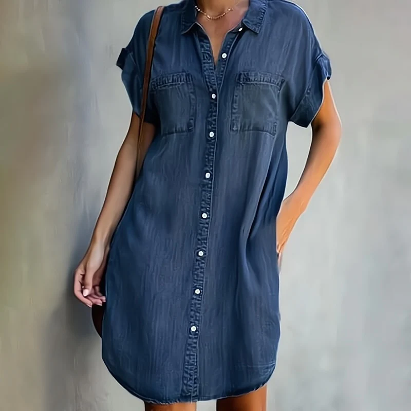 Robe Midi avec Boutonnage Frontal pour Femme | Idéale pour les Journées Décontractées