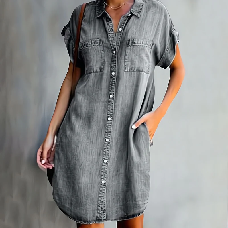 Robe Midi avec Boutonnage Frontal pour Femme | Idéale pour les Journées Décontractées