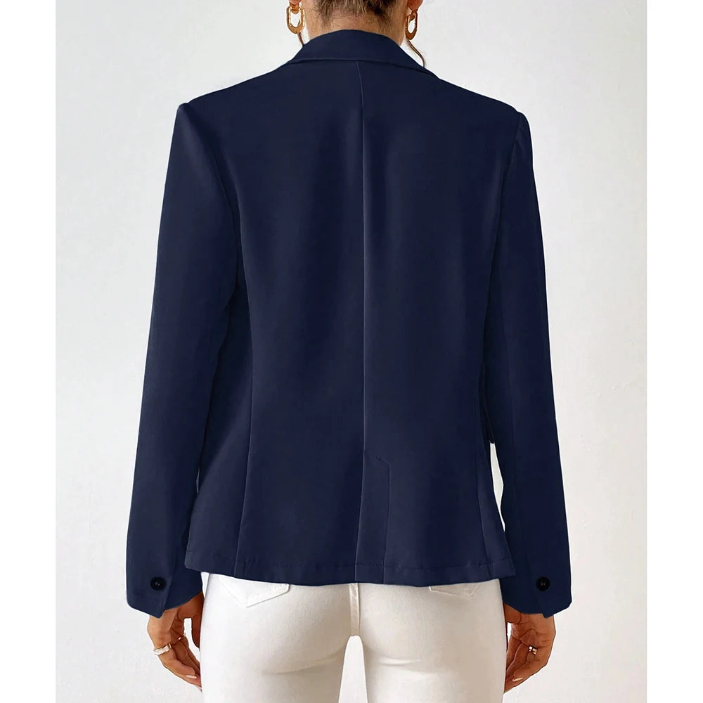Blazer À Bouton Unique Avec Coupe Structurée Pour Femmes | Idéal Pour Le Travail Et Les Occasions Décontractées