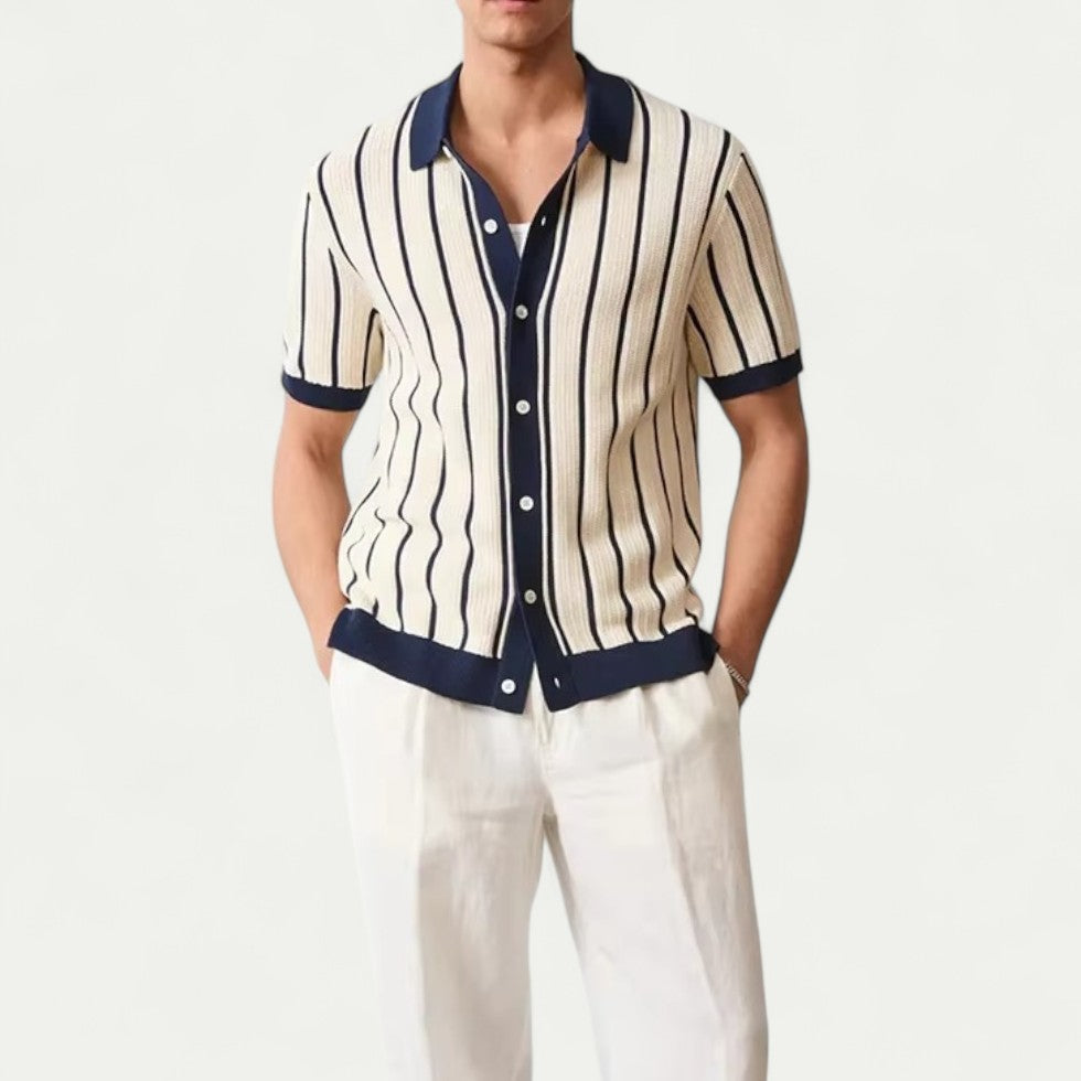 Chemise Boutonnée à Rayures pour Homme | Idéale pour l’Été et les Occasions Décontractées