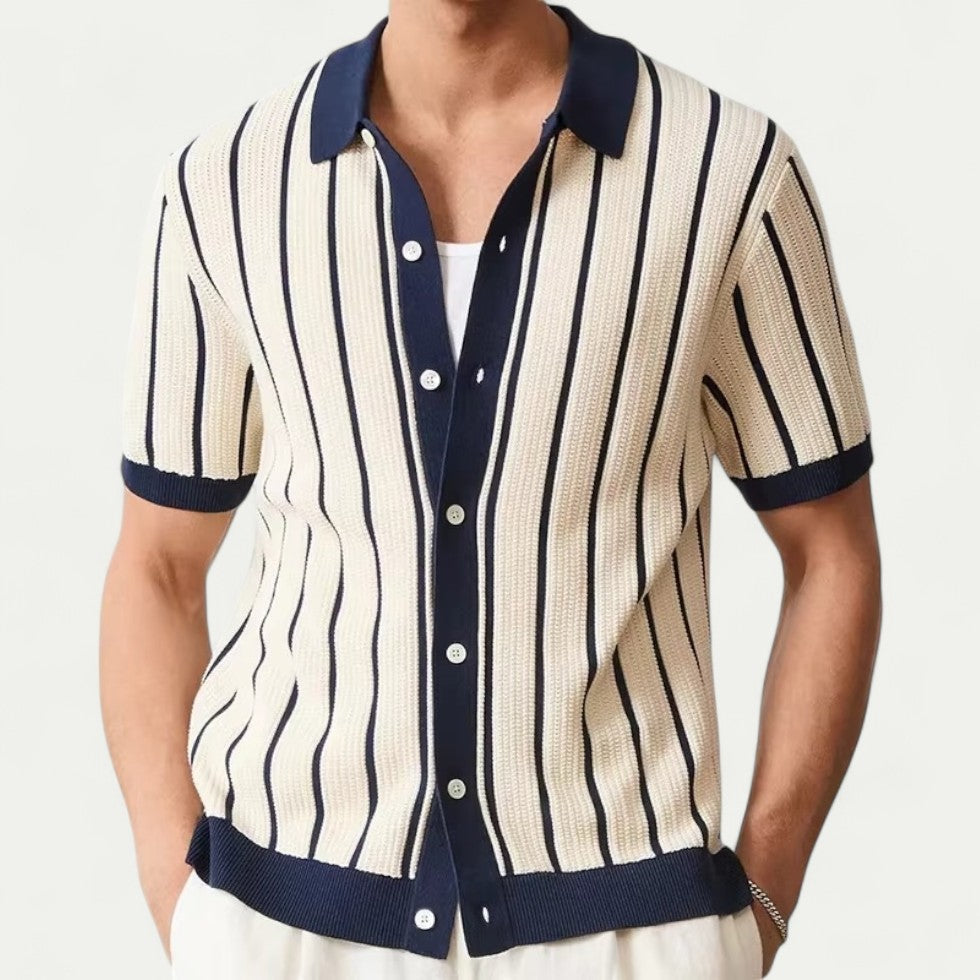 Chemise Boutonnée à Rayures pour Homme | Idéale pour l’Été et les Occasions Décontractées