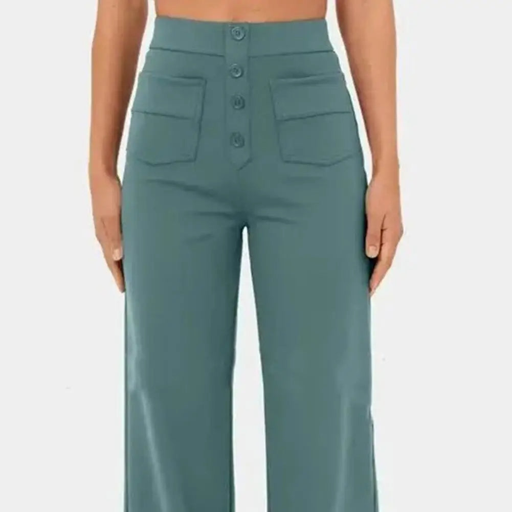 Pantalon Taille Haute à Jambe Large pour Femme | Idéal pour le Bureau et les Sorties