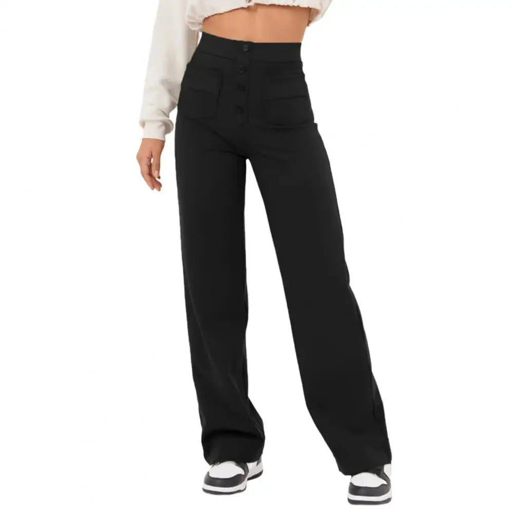 Pantalon Taille Haute à Jambe Large pour Femme | Idéal pour le Bureau et les Sorties