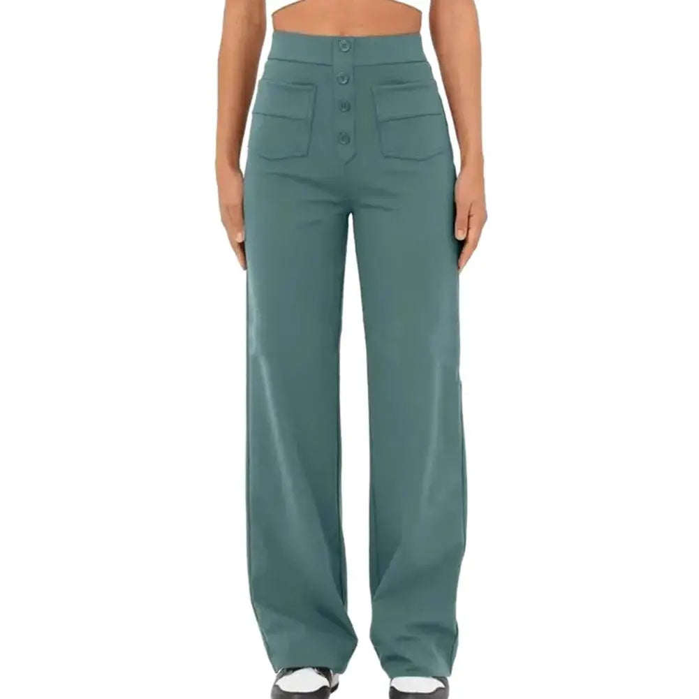 Pantalon Taille Haute à Jambe Large pour Femme | Idéal pour le Bureau et les Sorties