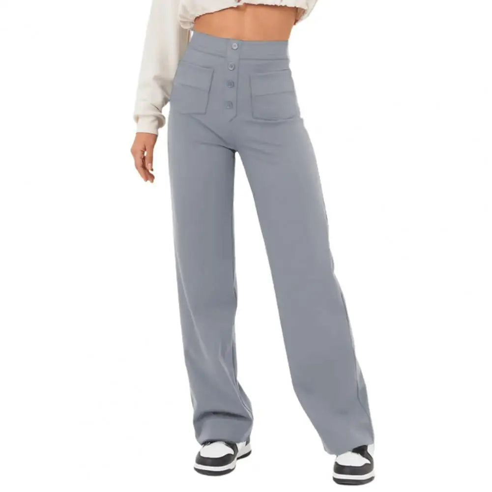 Pantalon Taille Haute à Jambe Large pour Femme | Idéal pour le Bureau et les Sorties