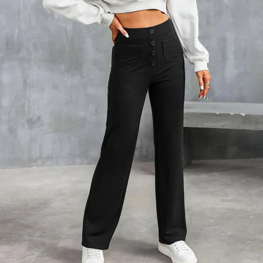 Pantalon Taille Haute à Jambe Large pour Femme | Idéal pour le Bureau et les Sorties