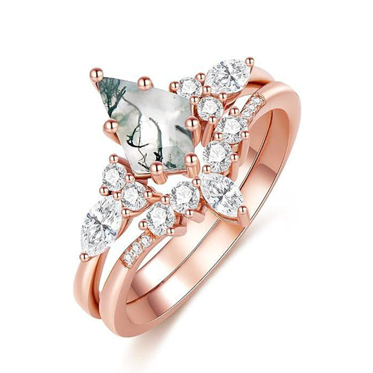 Bague Classique avec Pierre Naturelle pour Adulte | Idéale pour les Occasions Spéciales
