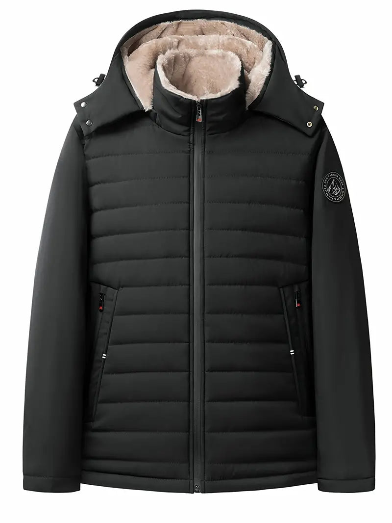 Veste d’Hiver Matelassée avec Capuche Ajustable pour Hommes | Idéale pour la Saison Froide