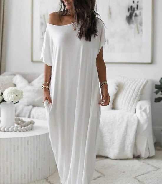 Robe T-Shirt Longue avec Coupe Décontractée pour Femme | Idéale pour un Usage Quotidien