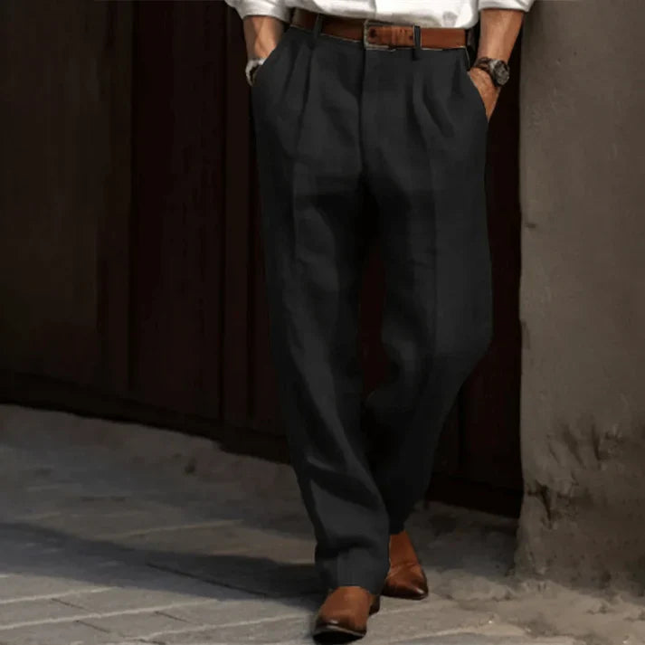Pantalon À Rayures Fines pour Homme | Idéal pour Le Bureau Et Les Occasions Formelles