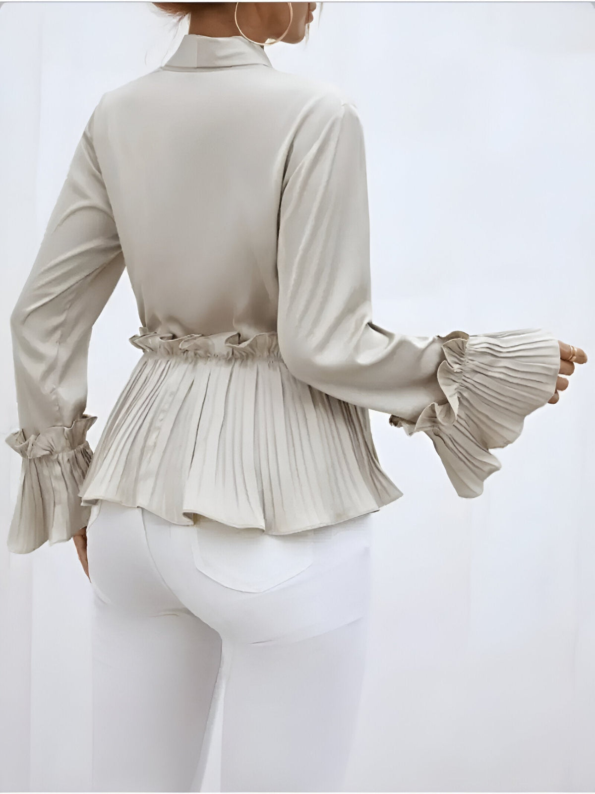 Chemisier Avec Col En V Et Ceinture À Nouer Pour Femmes | Idéal Pour Le Travail Et Les Occasions Quotidiennes