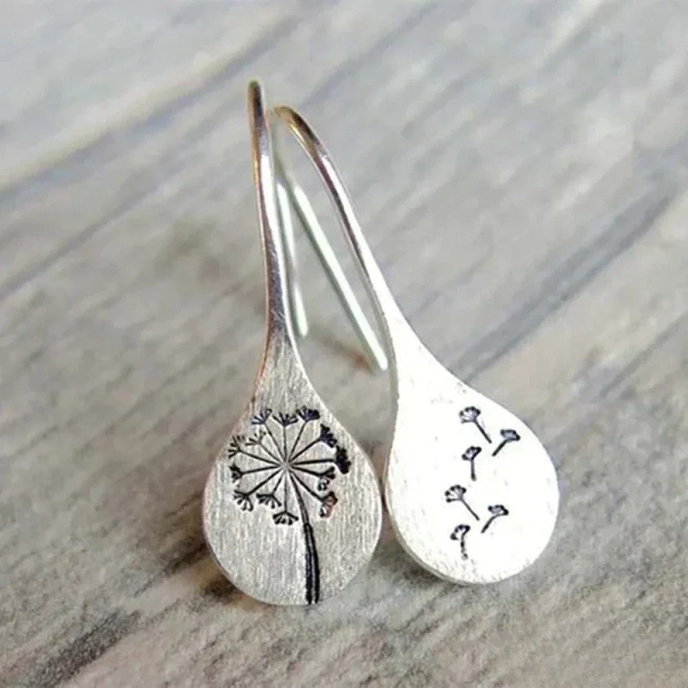 Boucles D’Oreilles Argentées Avec Motif Feuille De Pissenlit Pour Femmes | Idéales Au Quotidien