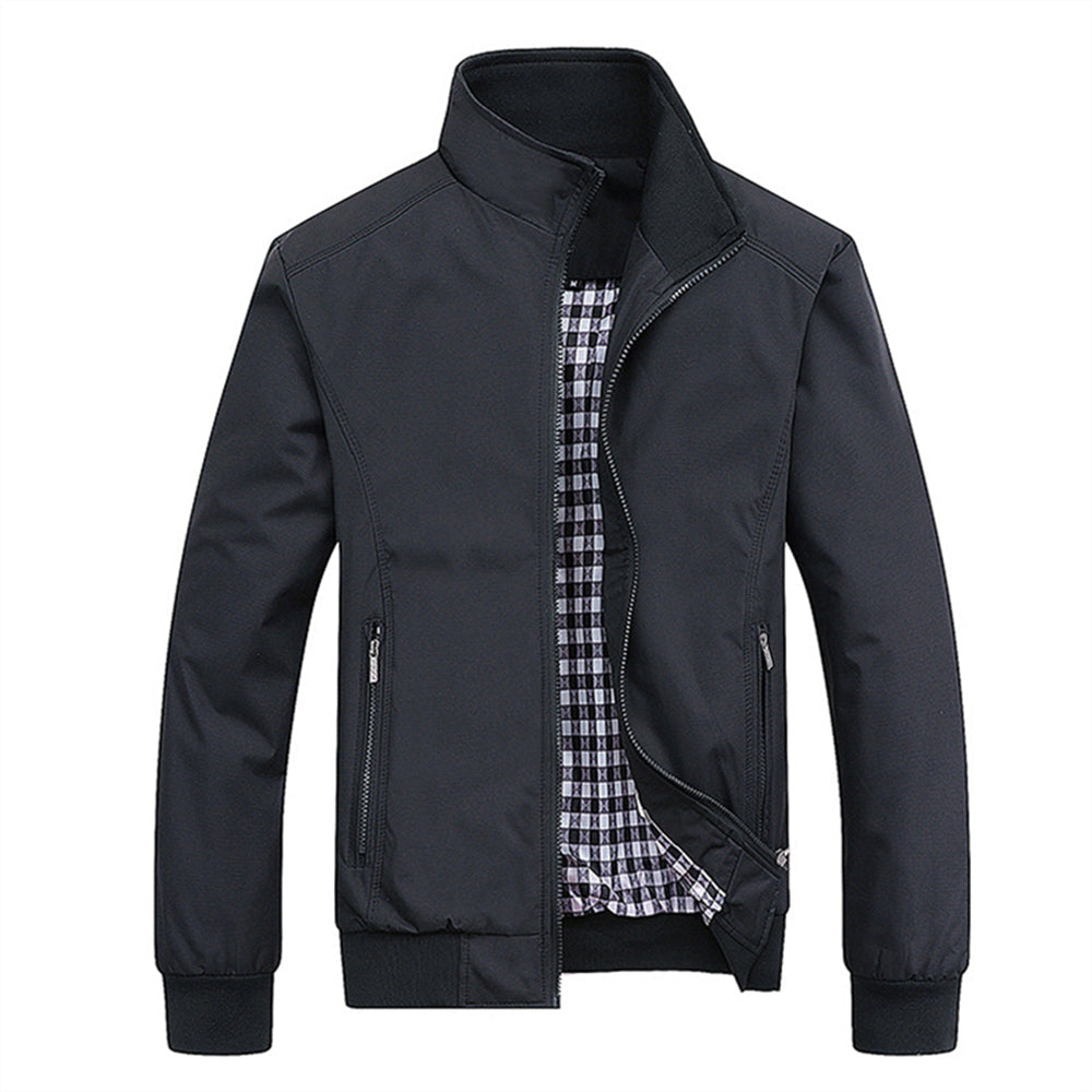 Veste Zippée Avec Col Montant Et Poches Zippées Pour Homme | Idéale Pour La Mi-Saison