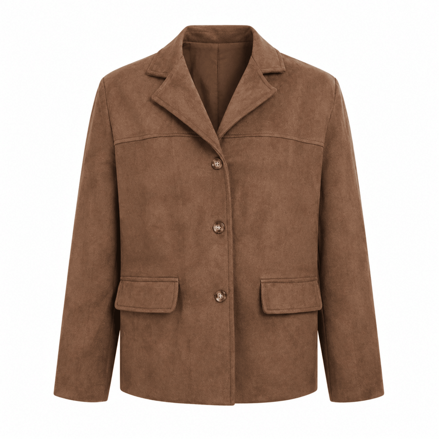 Blazer boutonné pour femmes à col cranté | Idéal pour le bureau et l'automne