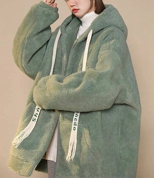 Veste Zippée Longue en Coupe Ample pour Femme | Idéale pour l’Hiver