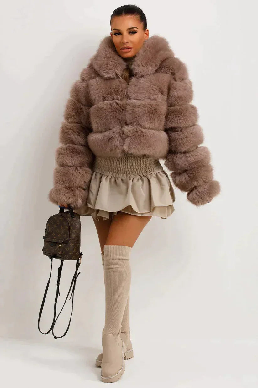 Manteau Court avec Ceinture pour Femme | Idéal pour l’Hiver