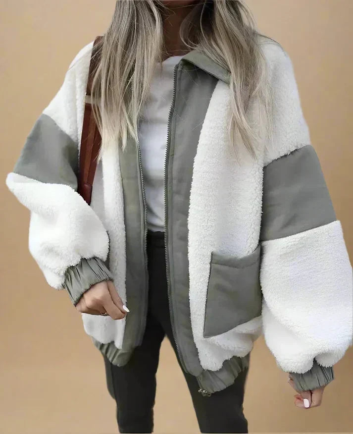 Veste avec Fermeture Zippée Et Boutons pour Femme | Idéale pour L’Hiver
