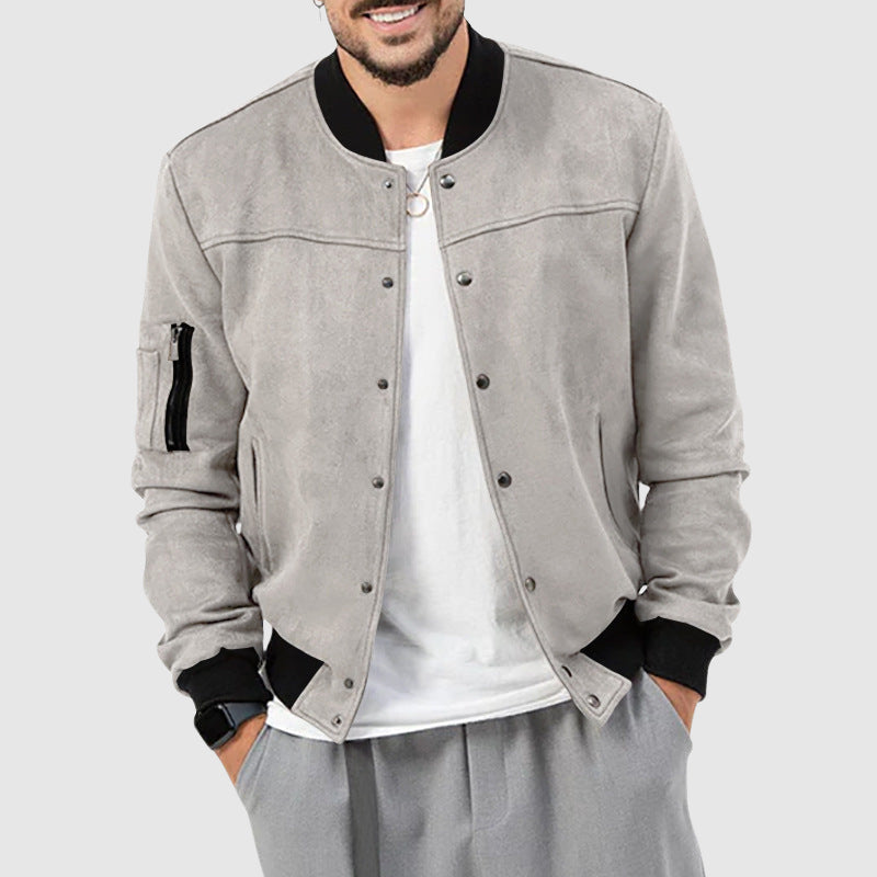 Veste avec Col Montant et Détails de Poches pour Homme | Idéale pour Saison Automnale
