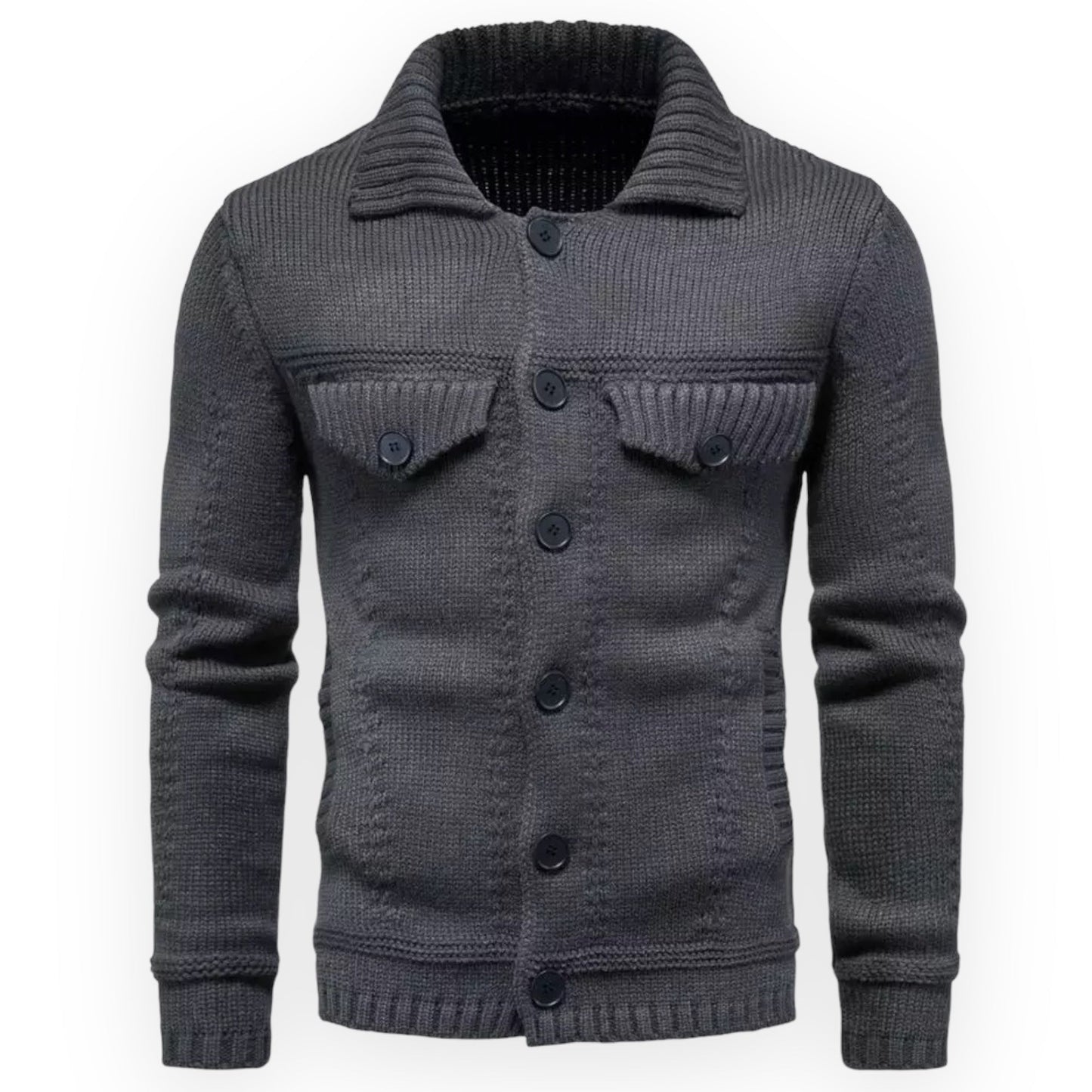 Veste Épaissie avec Fermeture À Boutons pour Hommes | Idéale pour Les Journées Froides
