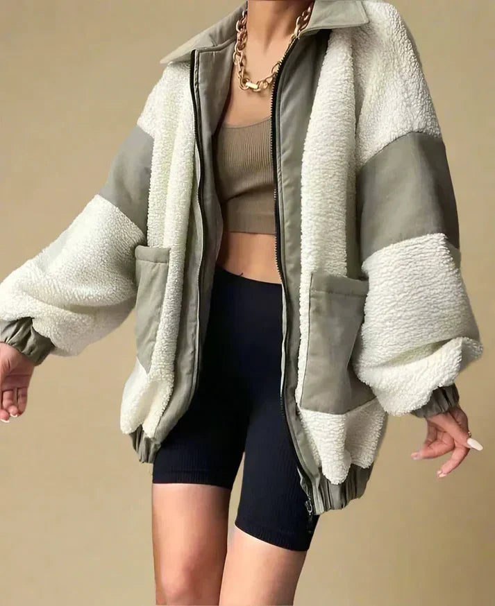 Veste avec Fermeture Zippée Et Boutons pour Femme | Idéale pour L’Hiver