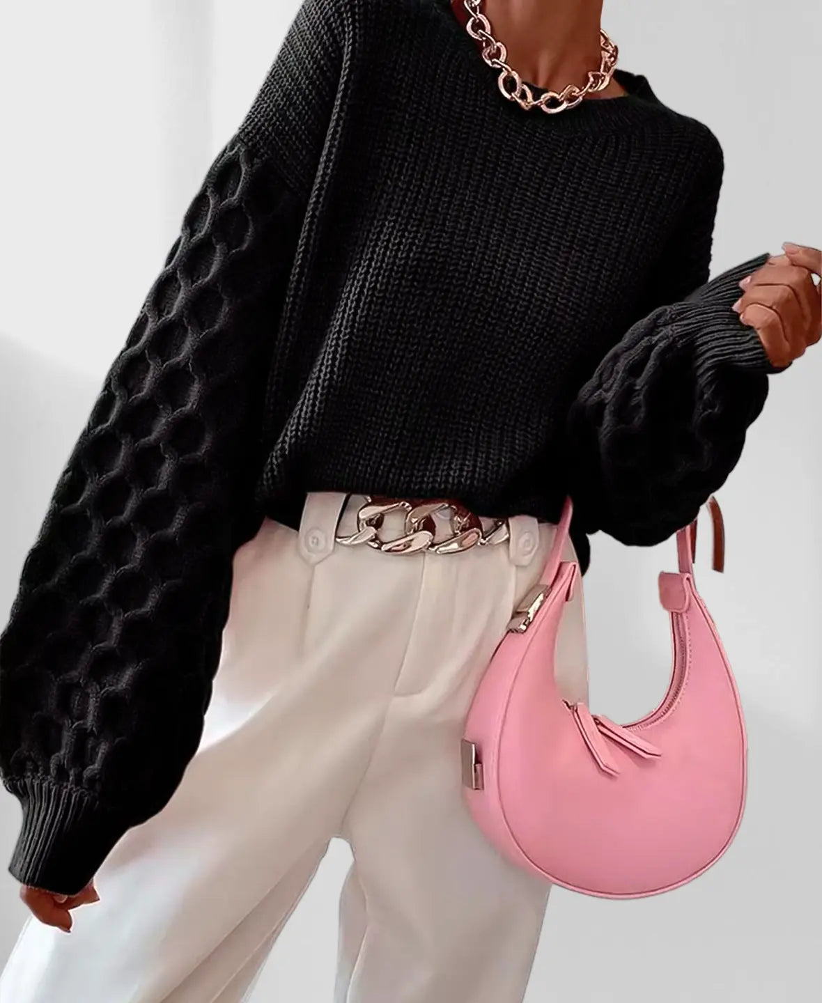 Pull À Col Rond avec Coupe Classique pour Femme | Idéal pour La Saison Automne