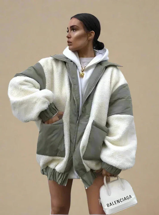 Veste avec Fermeture Zippée Et Boutons pour Femme | Idéale pour L’Hiver