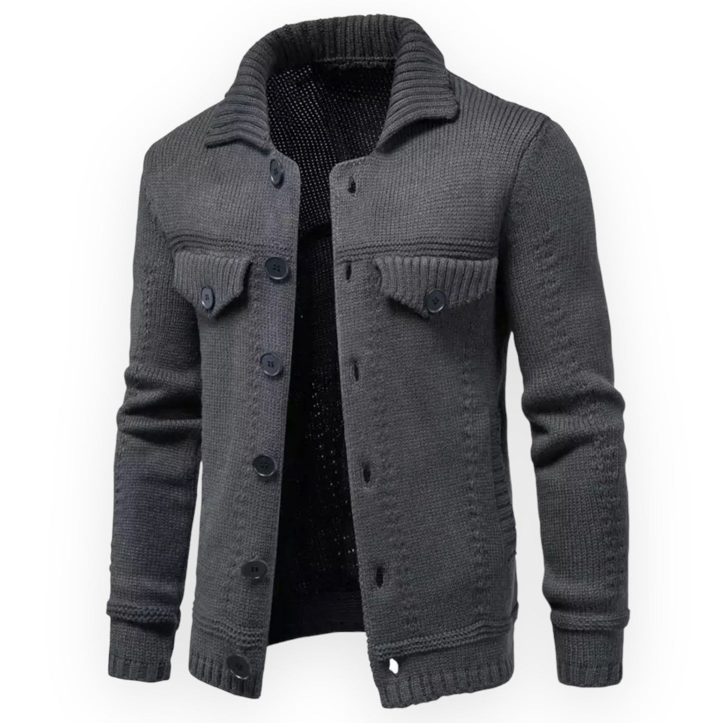 Veste Épaissie avec Fermeture À Boutons pour Hommes | Idéale pour Les Journées Froides