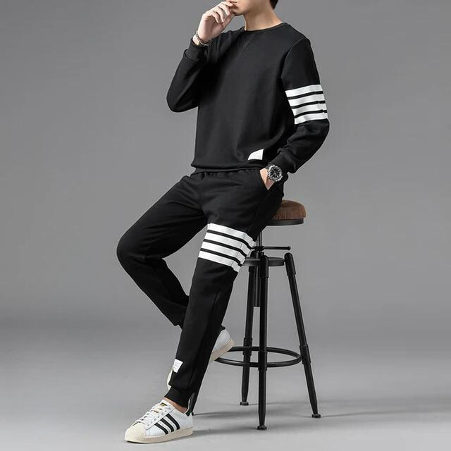 Ensemble Homme Avec Pull Manches Longues Et Pantalon Jogging | Idéal Pour Les Loisirs Et Les Sorties Décontractées