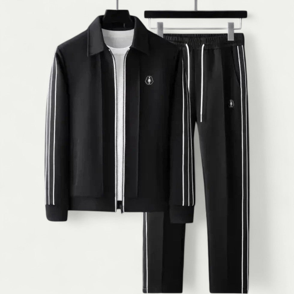 Ensemble De Survêtement avec Veste Zippée Et Pantalon Tapered pour Homme | Idéal pour Les Activités Quotidiennes