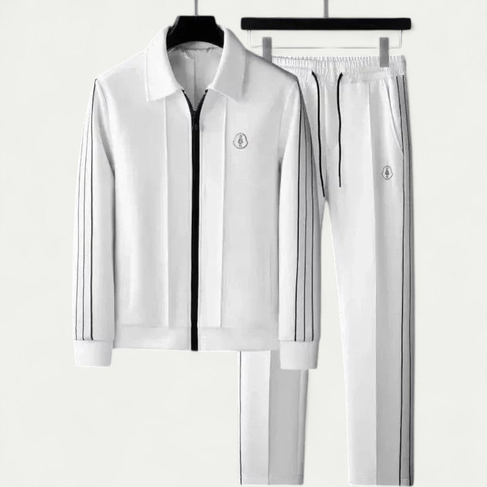 Ensemble De Survêtement avec Veste Zippée Et Pantalon Tapered pour Homme | Idéal pour Les Activités Quotidiennes
