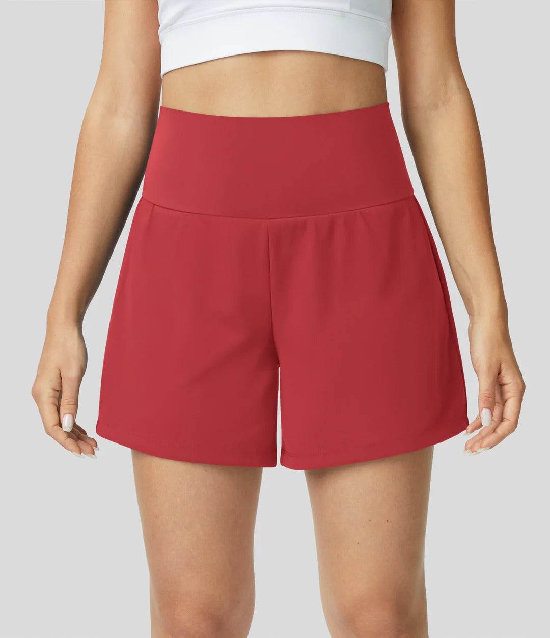Short de Sport avec Taille Haute et Short Intérieur pour Femme | Idéal pour Yoga et Entraînement