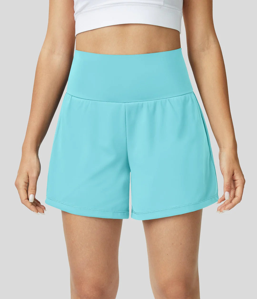 Short de Sport avec Taille Haute et Short Intérieur pour Femme | Idéal pour Yoga et Entraînement