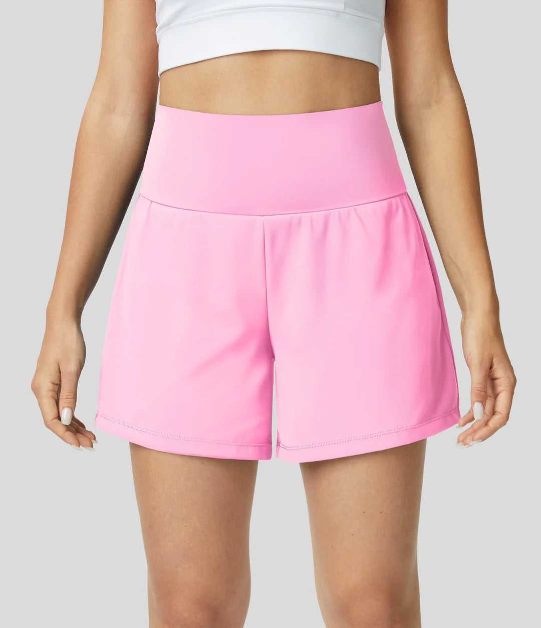 Short de Sport avec Taille Haute et Short Intérieur pour Femme | Idéal pour Yoga et Entraînement