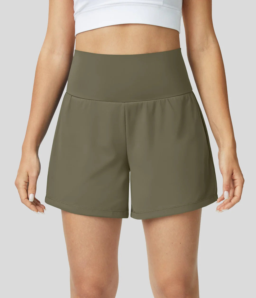Short de Sport avec Taille Haute et Short Intérieur pour Femme | Idéal pour Yoga et Entraînement