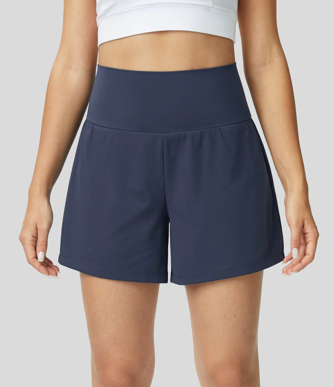 Short de Sport avec Taille Haute et Short Intérieur pour Femme | Idéal pour Yoga et Entraînement
