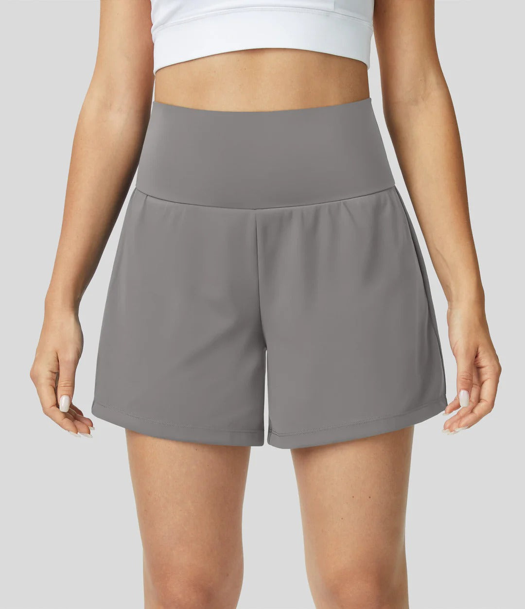 Short de Sport avec Taille Haute et Short Intérieur pour Femme | Idéal pour Yoga et Entraînement