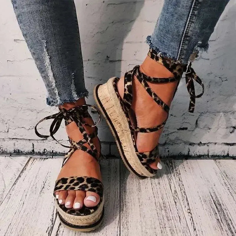 Sandales à Plateforme avec Lacets Cheville pour Femmes | Idéales pour les Journées d’Été