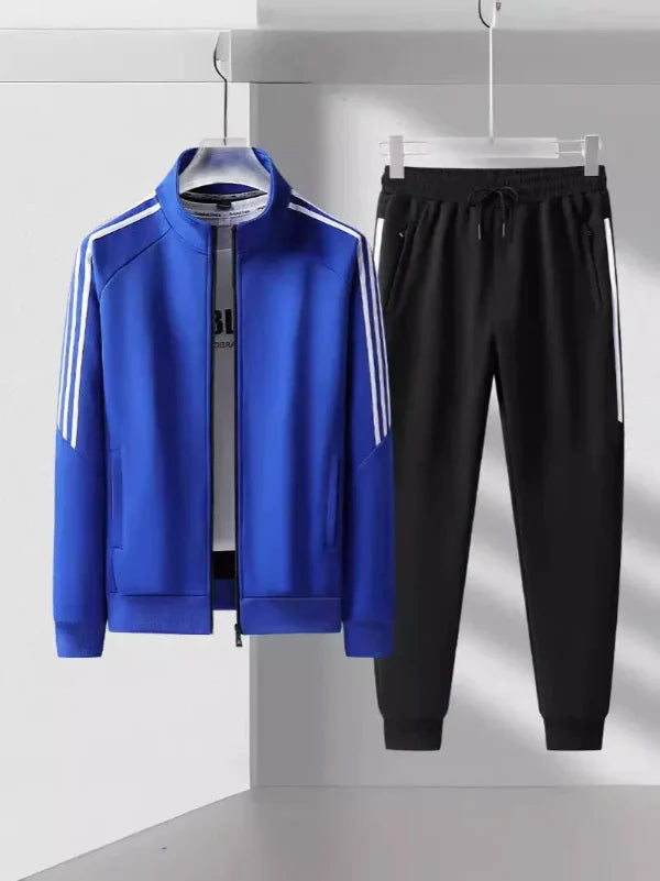 Survêtement avec Veste Col Montant Et Pantalon Fuselé pour Homme | Idéal pour Toutes Les Saisons