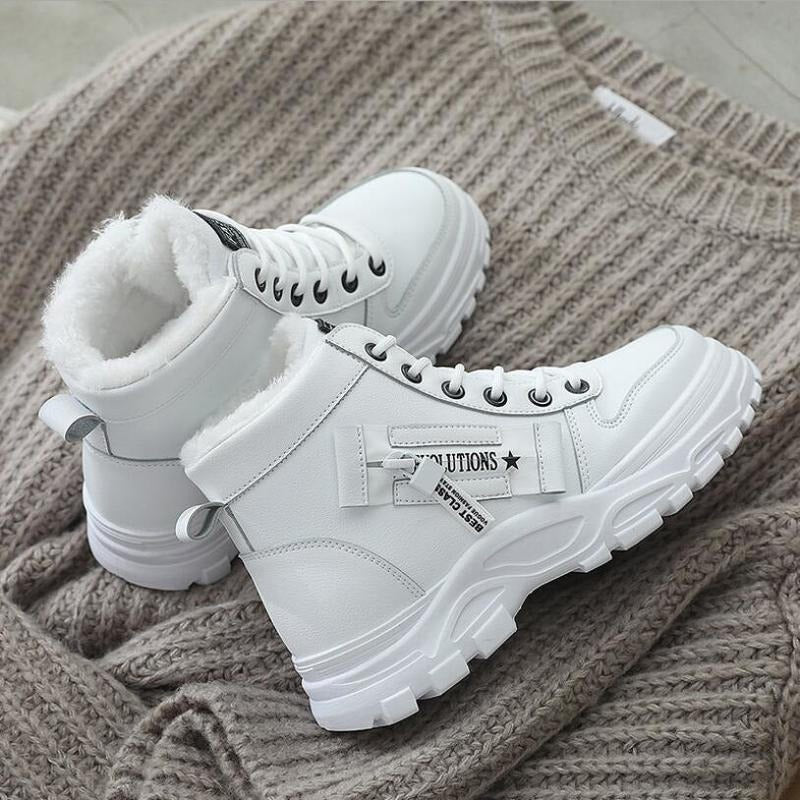 Bottes À Lacets avec Semelles Adhérentes pour Femmes | Idéal pour L’Hiver