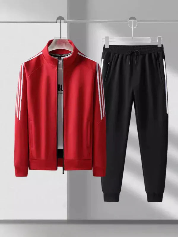 Survêtement avec Veste Col Montant Et Pantalon Fuselé pour Homme | Idéal pour Toutes Les Saisons