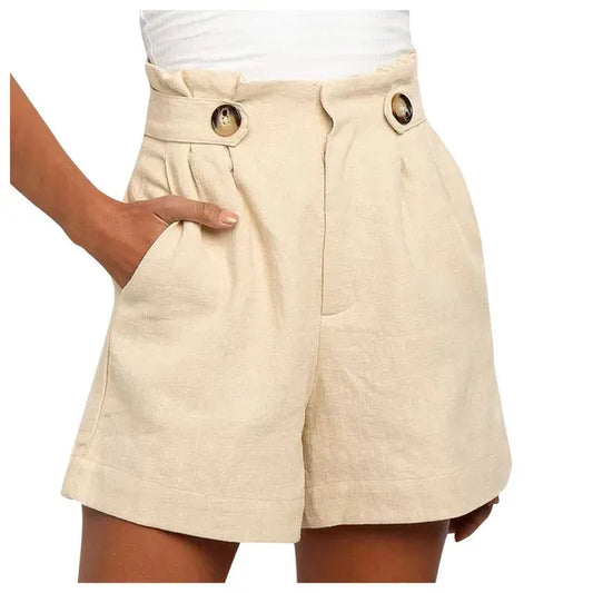 Short à Taille Haute avec Jambe Large pour Femme | Idéal pour les Activités d’Été