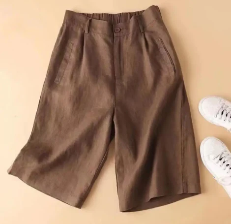 Short Long Décontracté avec Taille Élastique pour Femme | Idéal pour Été et Loisirs