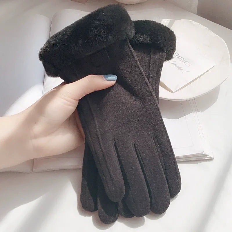 Gants d’Hiver avec Détail en Forme de Cœur pour Femme | Idéals pour les Journées Froides
