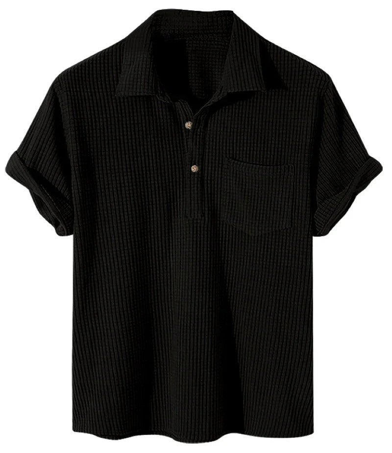 Polo à Motif Carreaux avec Patte de Boutonnage pour Homme Grande Taille | Idéal pour le Printemps et l’Été