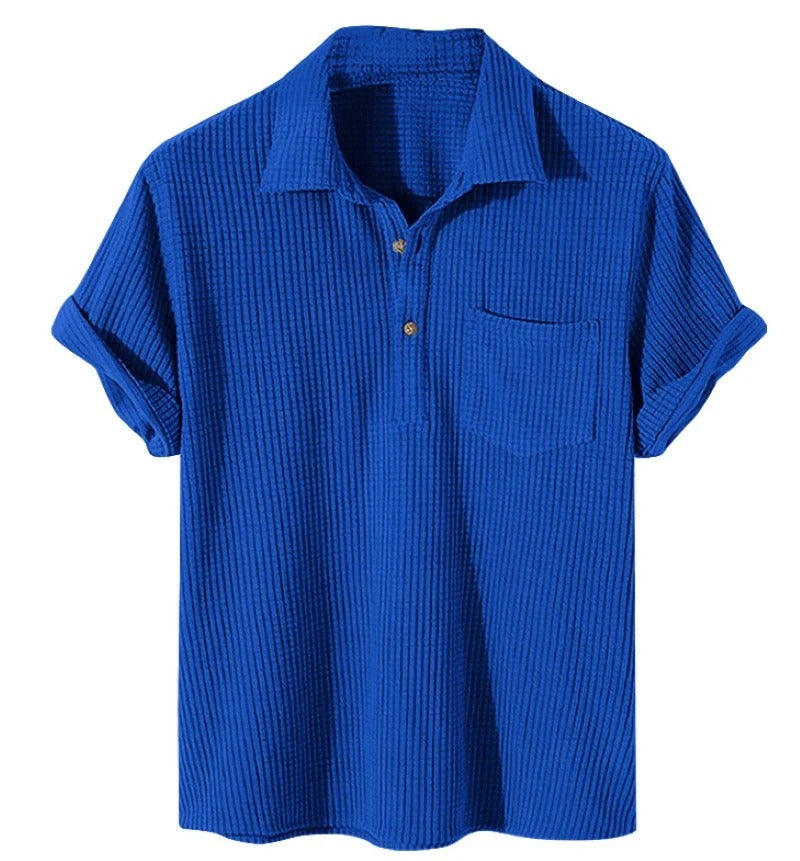 Polo à Motif Carreaux avec Patte de Boutonnage pour Homme Grande Taille | Idéal pour le Printemps et l’Été