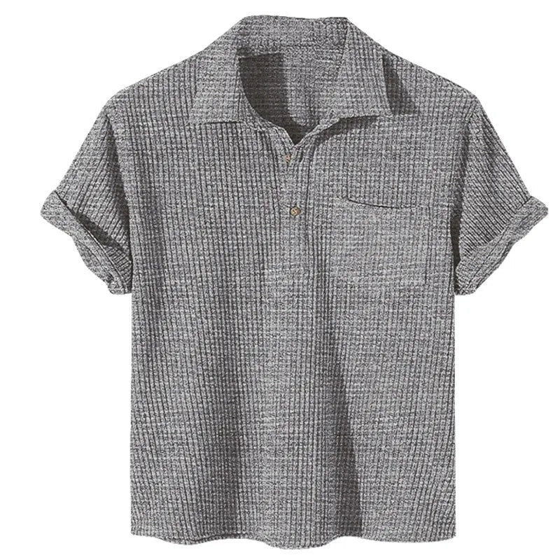 Polo à Motif Carreaux avec Patte de Boutonnage pour Homme Grande Taille | Idéal pour le Printemps et l’Été