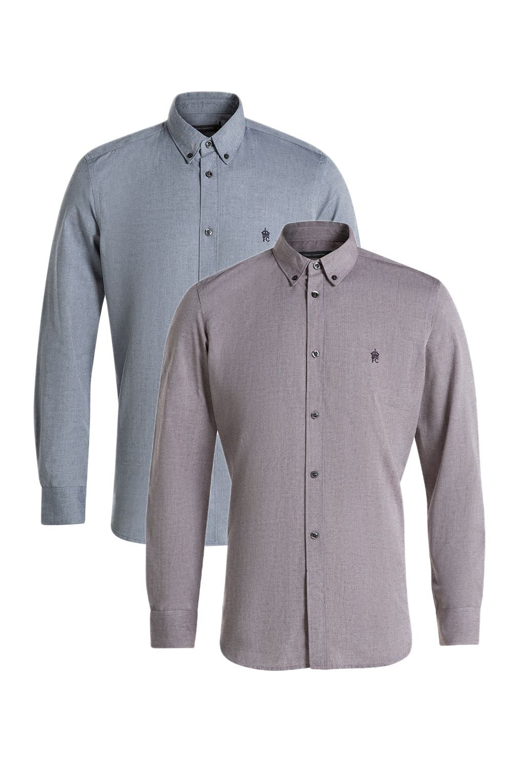 Lot De Deux Chemises Oxford À Manches Longues pour Hommes | Idéal pour Le Bureau Et Les Occasions Décontractées